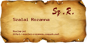 Szalai Rozanna névjegykártya